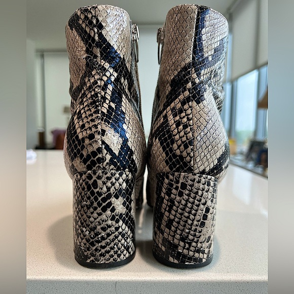 Marc Fisher Python Block Heel Booties - Picture 12 of 16